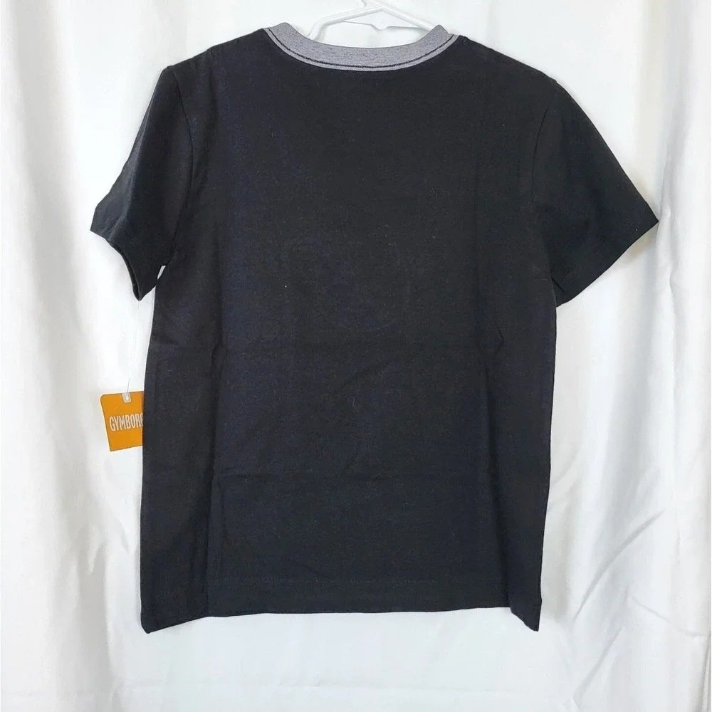 Gymboree Boys Black Skull Pumpkin Patch Short Sleeve Halloween Tee Small 5/6 NEW